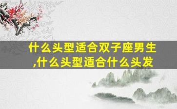 什么头型适合双子座男生,什么头型适合什么头发