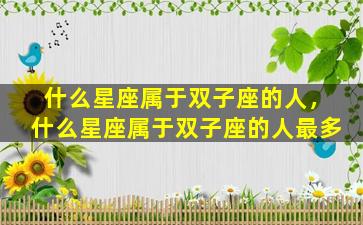 什么星座属于双子座的人，什么星座属于双子座的人最多