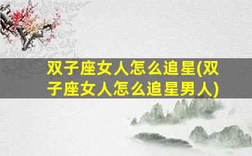 双子座女人怎么追星(双子座女人怎么追星男人)