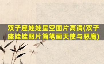 双子座娃娃星空图片高清(双子座娃娃图片简笔画天使与恶魔)