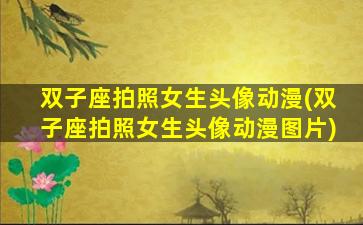 双子座拍照女生头像动漫(双子座拍照女生头像动漫图片)