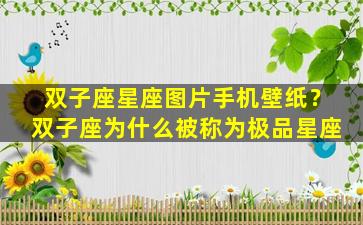 双子座星座图片手机壁纸？双子座为什么被称为极品星座