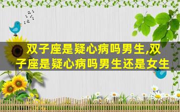 双子座是疑心病吗男生,双子座是疑心病吗男生还是女生