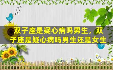 双子座是疑心病吗男生，双子座是疑心病吗男生还是女生