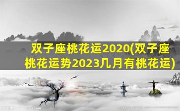双子座桃花运2020(双子座桃花运势2023几月有桃花运)