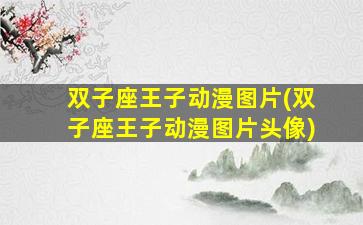 双子座王子动漫图片(双子座王子动漫图片头像)