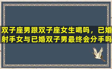 双子座男跟双子座女生喝吗，已婚射手女与已婚双子男最终会分手吗