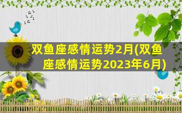 双鱼座感情运势2月(双鱼座感情运势2023年6月)