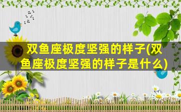 双鱼座极度坚强的样子(双鱼座极度坚强的样子是什么)