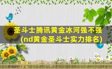 圣斗士腾讯黄金冰河强不强(nd黄金圣斗士实力排名)