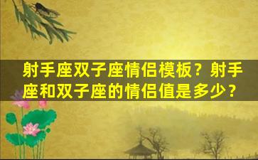 射手座双子座情侣模板？射手座和双子座的情侣值是多少？