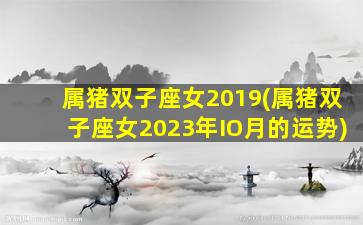 属猪双子座女2019(属猪双子座女2023年IO月的运势)