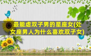 最能虐双子男的星座女(处女座男人为什么喜欢双子女)