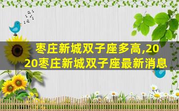枣庄新城双子座多高,2020枣庄新城双子座最新消息