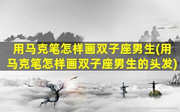 用马克笔怎样画双子座男生(用马克笔怎样画双子座男生的头发)