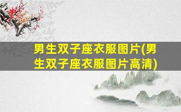 男生双子座衣服图片(男生双子座衣服图片高清)